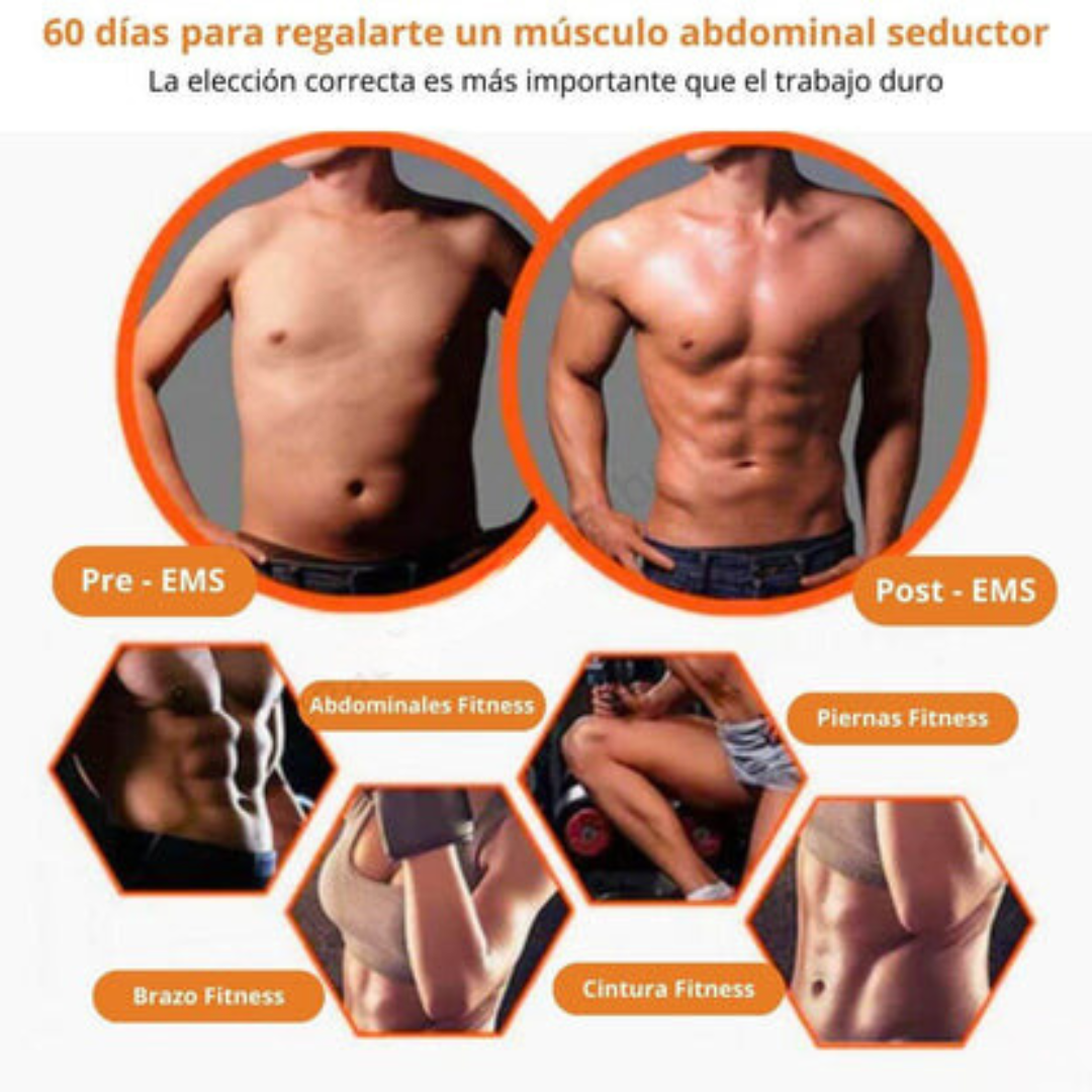 Electroestimulador EMS™ - Pack Abdominales, Brazos y Muslos