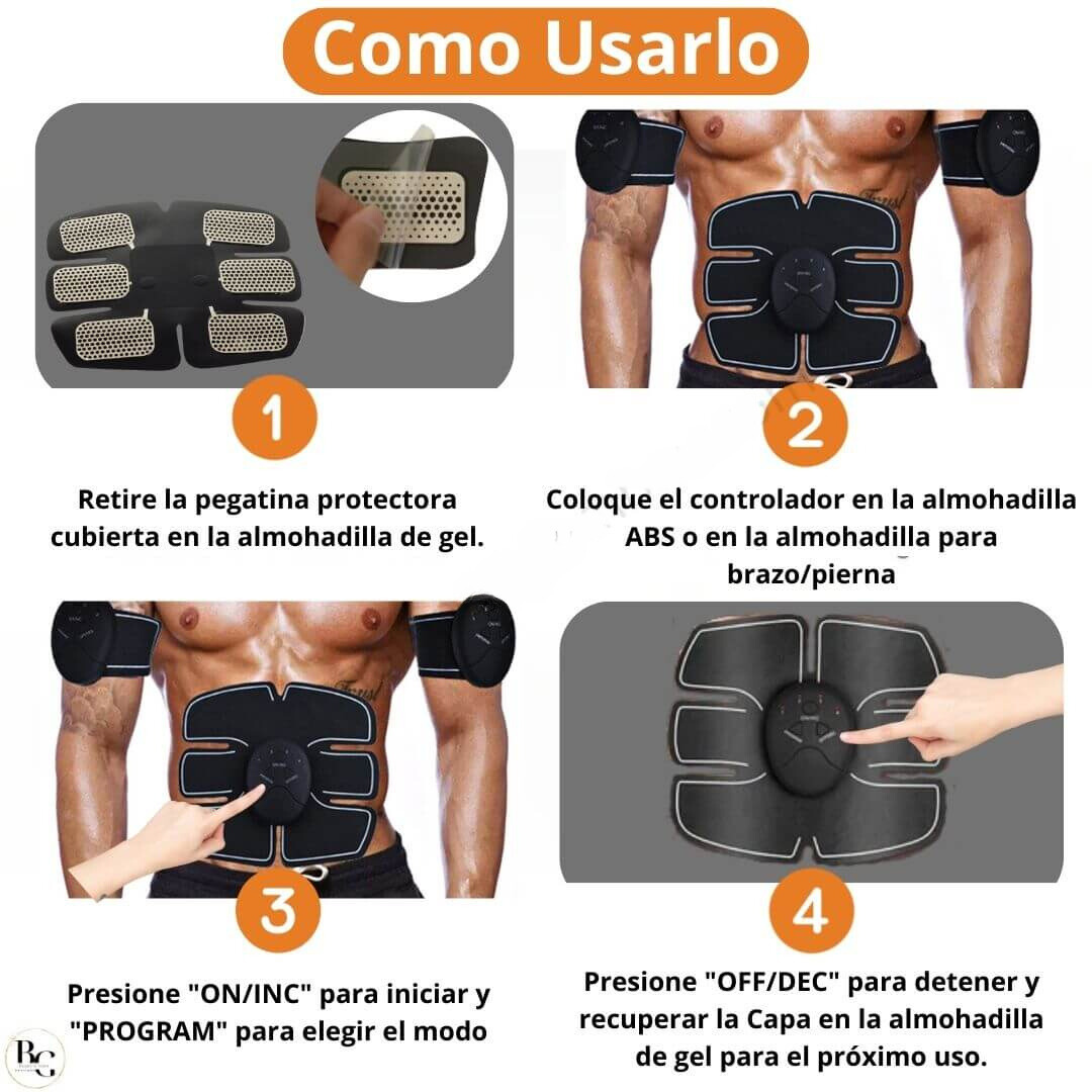 Electroestimulador EMS™ - Pack Abdominales, Brazos y Muslos